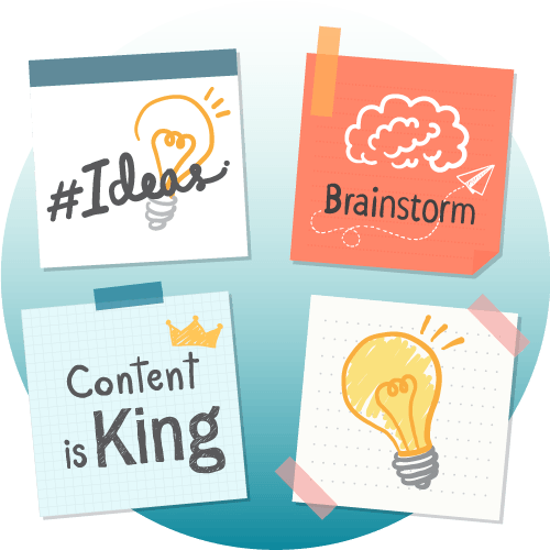 Illustration of posting inspiring content to increase positive response