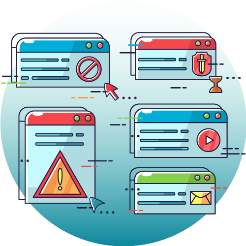 Illustration of filtering spam and irrelevant content