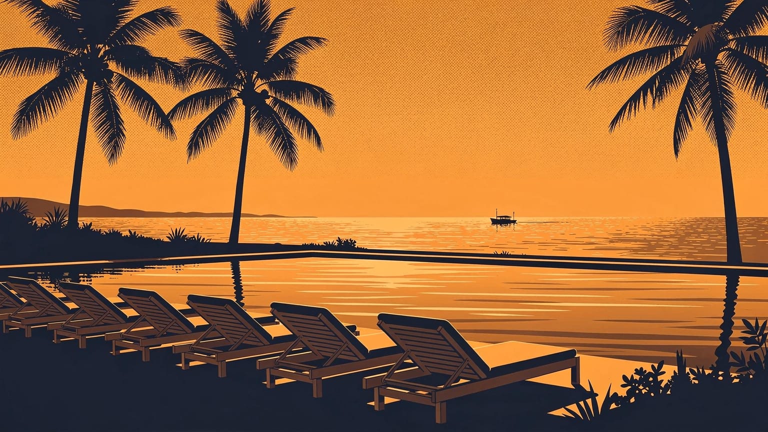 Boutique Philippine resort at golden hour — the hospitality audience LOKAL serves